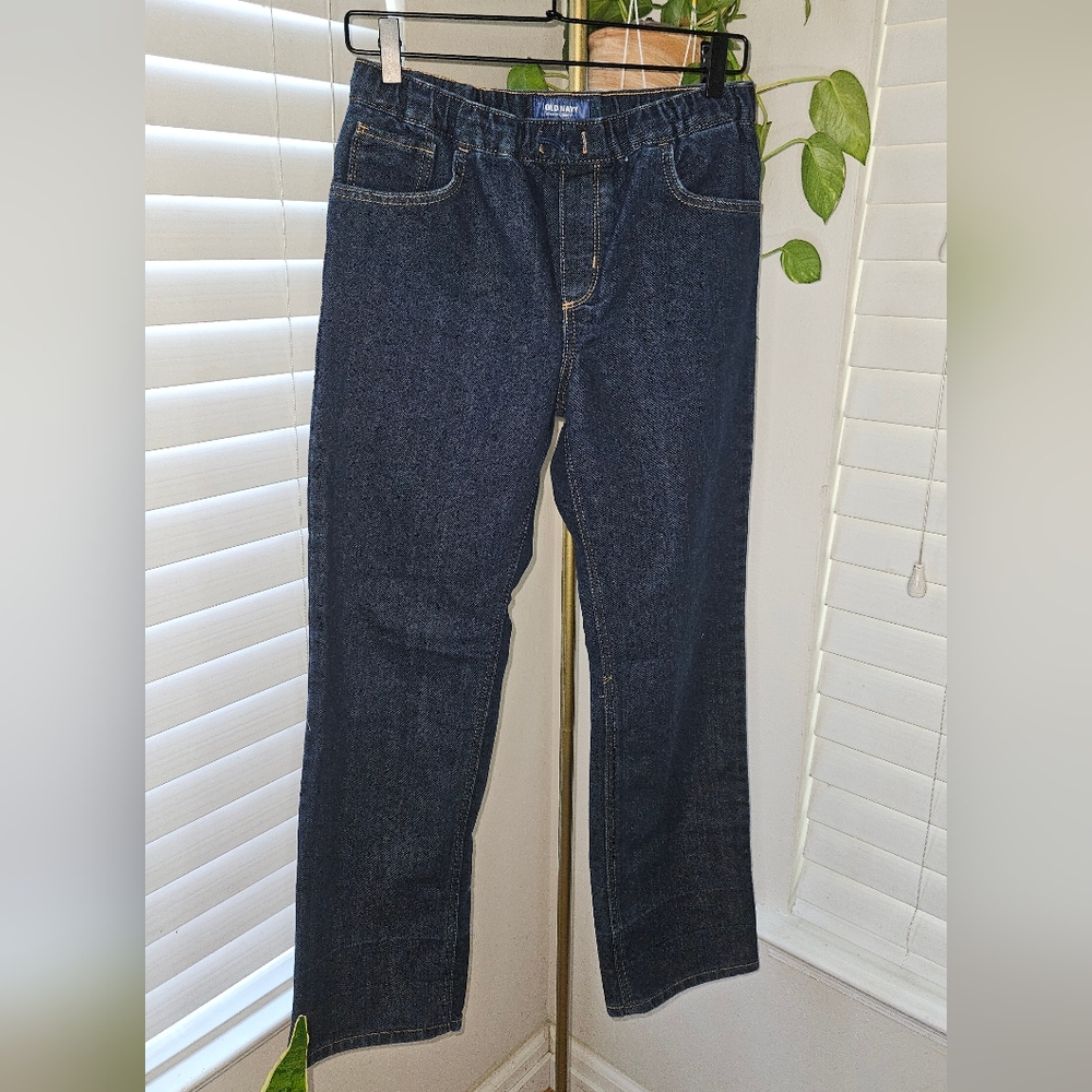 Old Navy Boys Dark Wash Straight Leg Jeans - 12 Husky